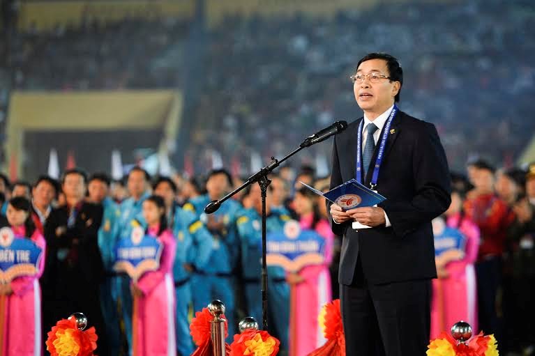 Chủ tịch UBND tỉnh Nam Định Đoàn Hồng Phong phát biểu khai mạc Đại hội 